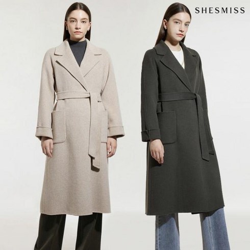 [엔터식스]쉬즈미스 시즌오프 캐시미어 핸드메이드 벨티드 코트_5컬러SWHCTM41030