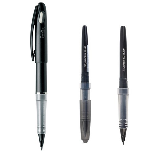펜텔 트라디오(TRJ50) 펜 세트, 트라디오펜 흑색 1개 + 리필 흑색 2개 세트