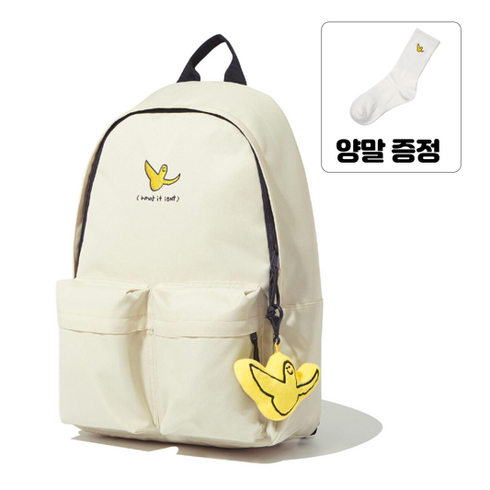 [국내매장정품] 와릿이즌 투포켓 데이백 옐로우 백팩 가방
