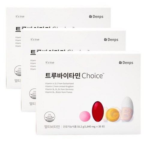 [덴프스] 덴프스 트루바이타민 초이스 1840mg x 30포 x 3통, 없음, 기본