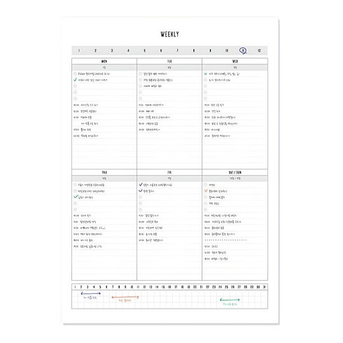 데얼스 스케쥴러 A4, 위클리, 20개