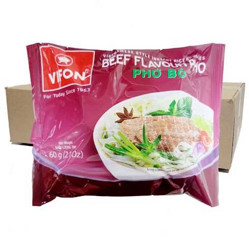 베트남쌀국수라면 - 베트남 비폰 포보 소고기맛 쌀국수 PHO BO, 60g, 18개