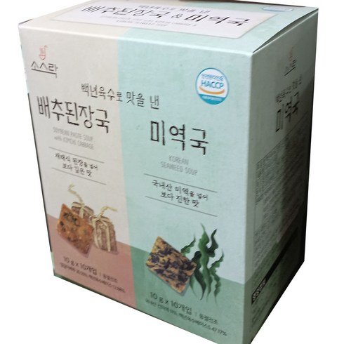 코스트코 소스락 백년육수 즉석국10g X 20입(미역국10 배추된장국10), 200g, 1개