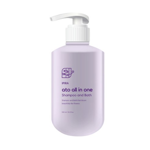 아이피라 아토 올인원 샴푸앤바스 500ml 키즈 베이비샴푸 바스, 2개