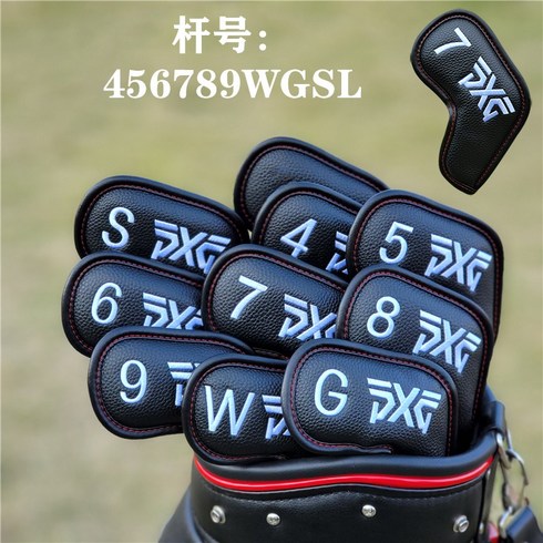 2023년 가성비 최고 타이틀리스트아이언커버 - 남성 여성 엑스지 골프 클럽 헤드 커버 PX 아이언 보호 캡 아이언커버, 블랙 화이트 자석