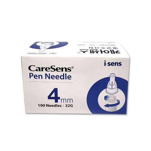 케어센스 인슐린 멸균주사침 1박스 100개 4mm 32G 인슐린 펜니들 SW, 100개입