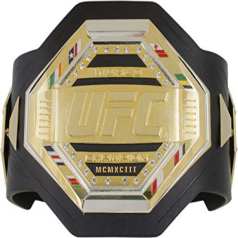 UFC Mens Legacy Belt Desktop Plaque Black/Gold/Silver One Size, 1