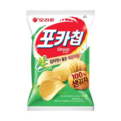 오리온 포카칩 66g 어니언 x 12개 / 감자칩 포테이토