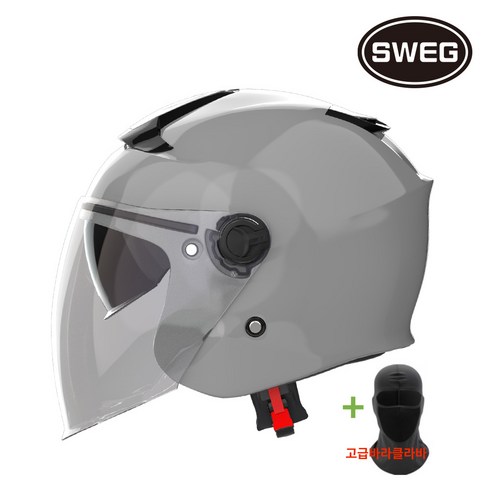 신형 스웨그 RS10 초경량 1050g 오픈페이스헬멧 오토바이 헬멧, 연그레이(라이트그레이)