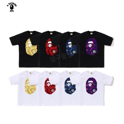 베이프 BAPE 정품 / 컬러 카모 빅 에이프 헤드 반팔티 COLOR CAMO BIG APE HEAD TEE