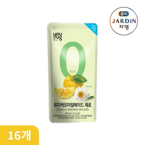 몬더스 담은 유자 제로 칼로리 450g 11팩 - [쟈뎅] 유자 캐모마일에이드 제로 340ml x 16개 [유통 24-11-25]