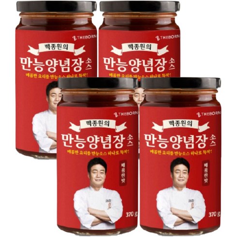 백종원만능양념 - 백종원의 만능양념장 소스 매콤한 맛 370g, 4개