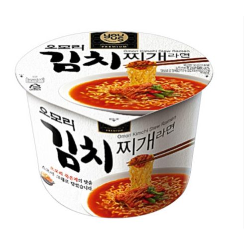 유어스 GS25 오모리 김치찌개 컵라면 150g, 8개