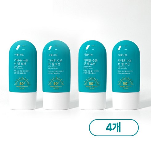 식물나라 - 식물나라 산소수 라이트 선 젤 로션 60ml 1+1, 4개