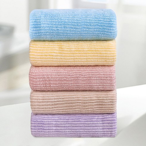 FASEN 호텔수건 먼지없는수건 128g 고급수건, 골고루채색, 5개
