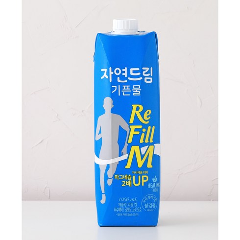 자연드림 종이팩 해양심층수 기픈물_리필엠_마그네슘 2배, 1000ml, 12개