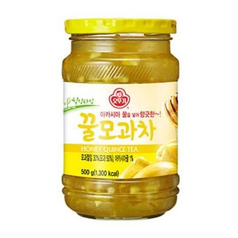 오뚜기 손님접대 꿀모과차 500G 회사 탕비실 교회 모임 선물 자취 감기 차한잔, 6개