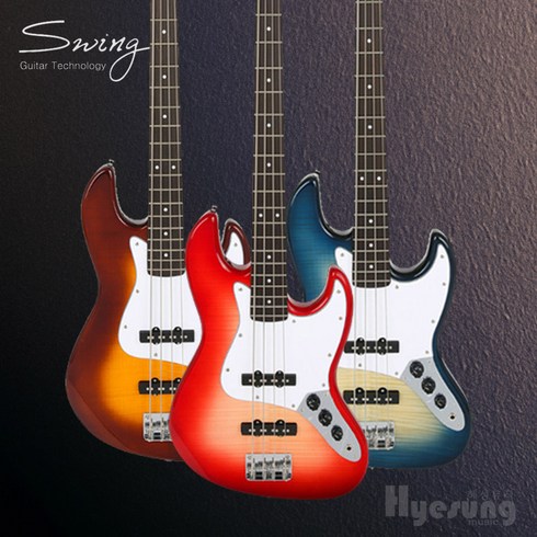스윙 일렉 베이스 JAZZ KING PLUS 재즈킹플러스 / 입문용 연습용 풀구성품, BLUE BURST