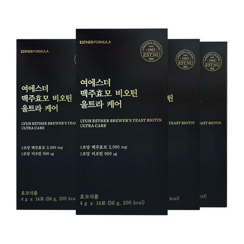 여에스더 맥주효모 비오틴 울트라 케어, 56g, 4박스