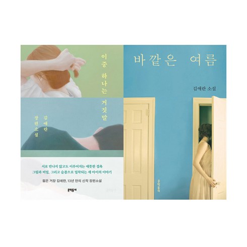 김애란 - 김애란 소설 2권세트 - 이중 하나는 거짓말 ＋ 바깥은 여름