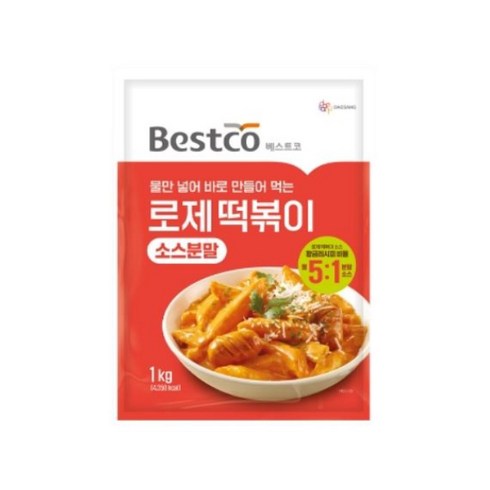 대상 베스트코 로제떡볶이소스분말 1kg 로제 떡볶이, 3개