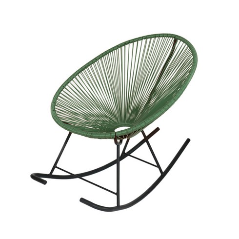 스윙체어 흔들 아카풀코 야외 라탄 안락 테라스 카페 의자, 뉴코드스윙체어-딥그린