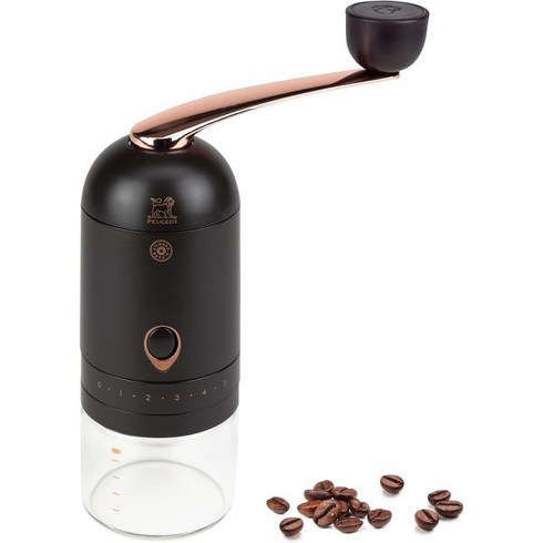 푸조 커피 분쇄기 크로노스 19cm 초콜릿 I 수동 스테인리스강 및 플라스틱, L'arbre à café