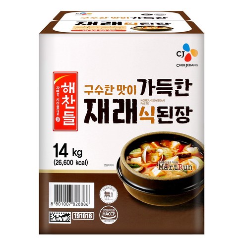 해찬들재래식된장 - 해찬들 가득한 재래식된장, 14kg, 1개