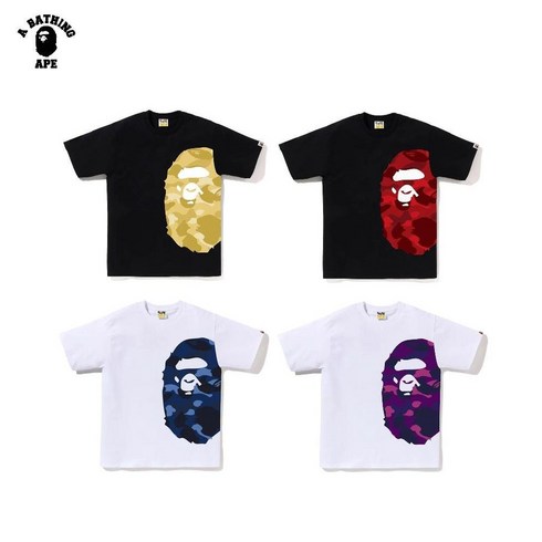 베이프 - 베이프 BAPE 정품 / 컬러 카모 사이드 빅 에이프 헤드 반팔티 COLOR CAMO SIDE BIG APE HEAD TEE