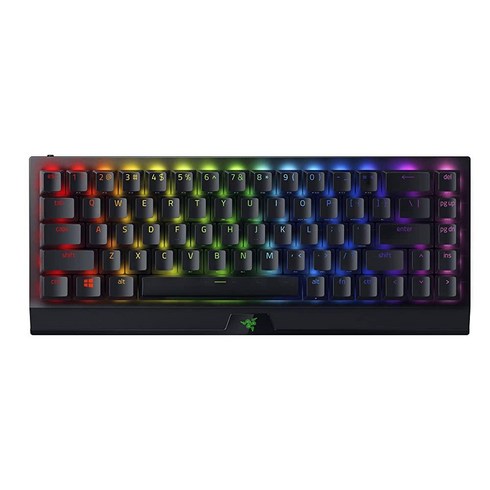 Razer BlackWidow V3 미니 하이퍼스피드 65% 무선 기계식 게이밍 키보드: 기술 - 그린 스위치 택타일 & 클릭 더블 샷 ABS 키캡 200시간 배터리 수명, Green Switches - Tactile & Cli, BlackWidow V3 Mini