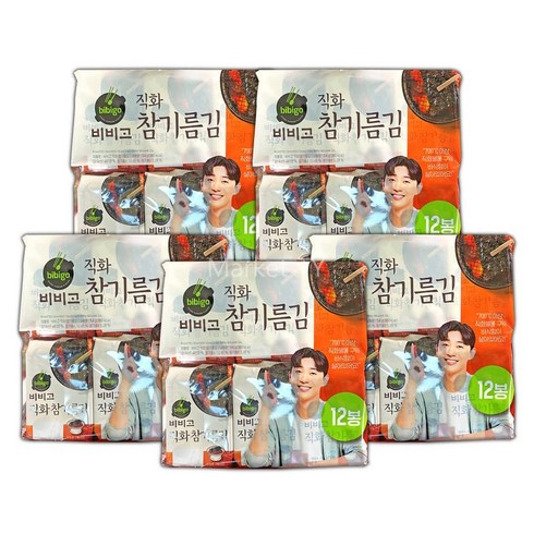 CJ 비비고 직화구이김 4.5g x 12개입 x 5세트, 54g(12개), 5개