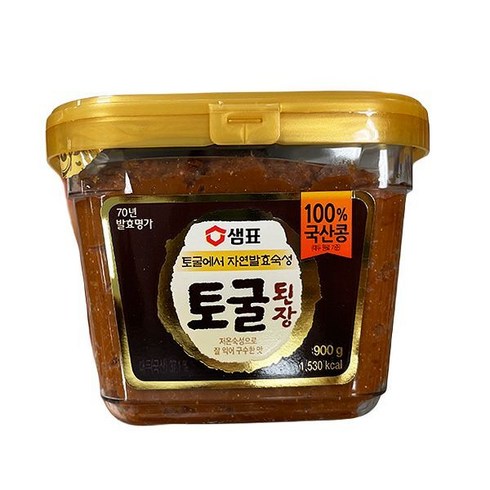 [샘표] 토굴에서 자연발효숙성 토굴된장 900g, 1개