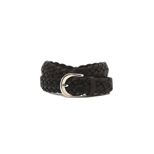 던스트벨트 - 던스트 D-BUCKLE TWIST LEATHER BELT BLACK_UDBE4E205BK-229718