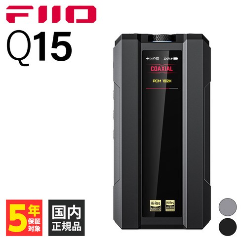 2024년 가성비 최고 FIIO Q15 - (1월 26일 발매 예정) FIIO Q15 Black 피오 헤드폰 앰프 포터블 거치 DAC 앰프 AKM 블루투스, 단일 옵션