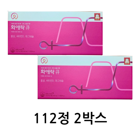 [정관장] 화애락 큐 500 mg x 112정 쇼핑백포함 dhmall, 56정, 4개