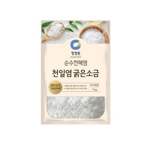 청정원 천일염 굵은소금, 1kg, 2개