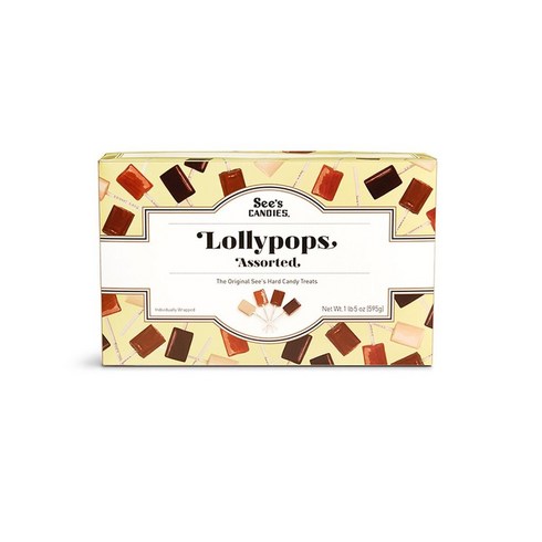 씨즈캔디 - 미국 씨즈캔디 롤리팝 30개입 595g (5종 택1) / Sees Candies Lollypops 30 pcs 1 lbs 5 oz 5 Flavor, 1개