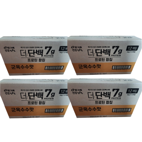 빙그레 건강tft 더단백 팝칩 군옥수수맛, 2.112kg, 2세트