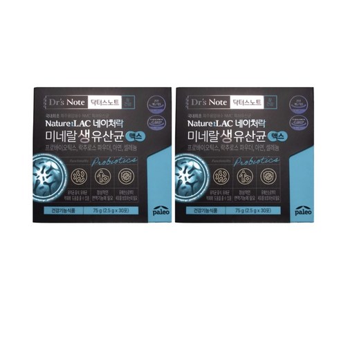 팔레오 닥터스노트 네이처락 미네랄 생유산균 맥스 2.5g 30포 x 2개