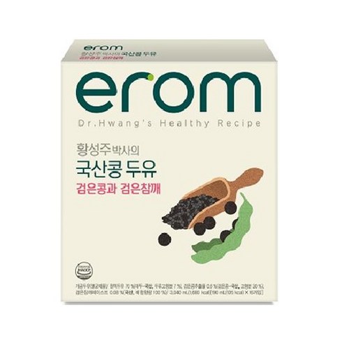 검은콩과볶은귀리48팩검은콩흑임자32팩 - 이롬 황성주 국산콩 검은콩과검은참깨 두유 190ml, 32개