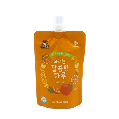 달콤한하루 - CJ 이츠웰 아이누리 마시는 달콤한하루 감귤 유기오렌지 100ml 40개