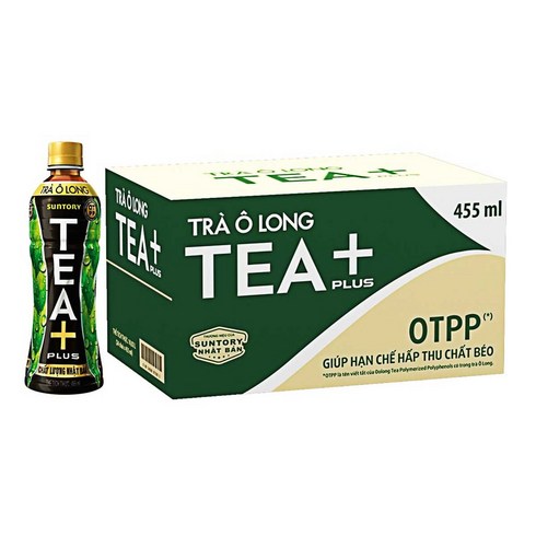 베트남 우롱차 - 베트남 음료 우롱차 티플러스 TEA PLUS, 1박스, 24개입, 455ml
