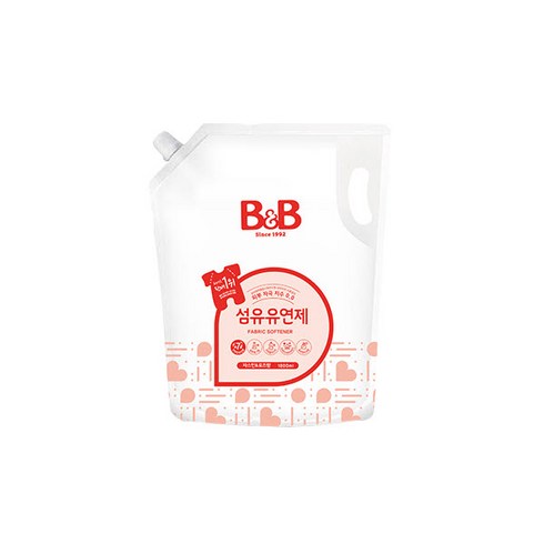 비앤비 섬유유연제 자스민향 리필형 1800ml, 4개