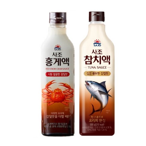 사조해표 참치액 900ml+홍게액 900ml 기획, 1세트