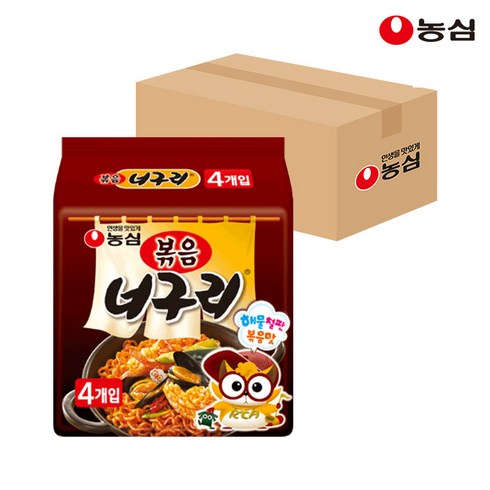 농심 볶음너구리(멀티팩) 4입 (137g X 32개), 32개