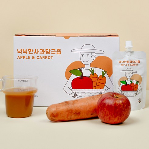 넉넉한 사람들 사과즙 - 넉넉한사과당근즙 100ml, 40개