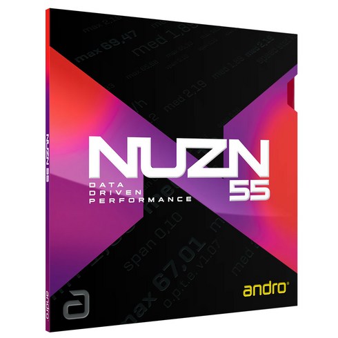 안드로러버03-035 - [ANDRO] 안드로 뉴존 55 (NUZN 55) 탁구러버, BLACK - MAX