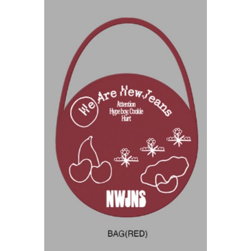 뉴진스앨범가방 - [미개봉새제품]뉴진스 - New Jeans / 1집 EP 앨범 (Bag ver.) (한정반), 빨강