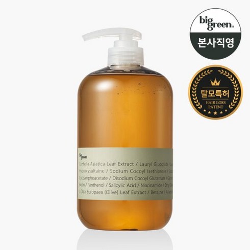 빅그린임산부샴푸 - 빅그린 탈모 시카샴푸 1000ml/ 건성 및 건조한 두피, 1L, 1개