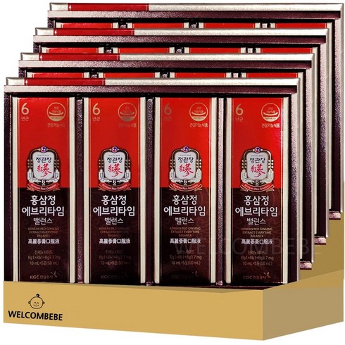 [웰꼼베베] 정관장 홍삼정 에브리타임 밸런스 4박스(10ml 80포) 80일분, 200ml, 4개